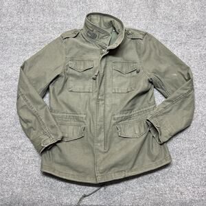 Alpha Industries Coat Womens Medium Green M-65 Hooded Military Twill Field